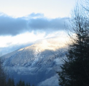 Snowy Shoulder of Si by Tommia Wright