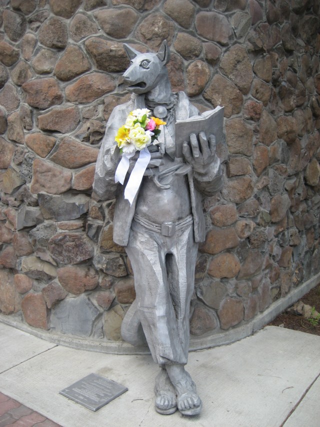 Coyote at Ellensburg Library by Tommia Wright