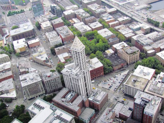 Smith Tower - from the Columbia Tower by Tommia Wright