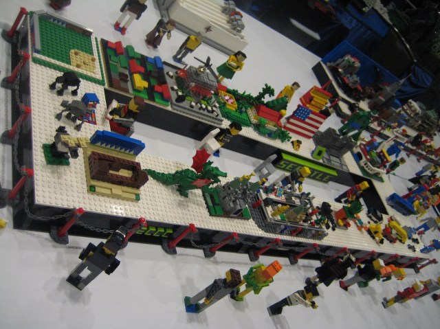 lego looking at lego