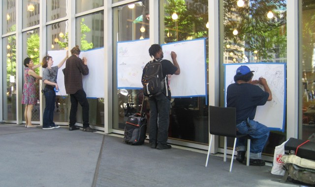 "Sketchers Meet Up" at the Seattle Public Library