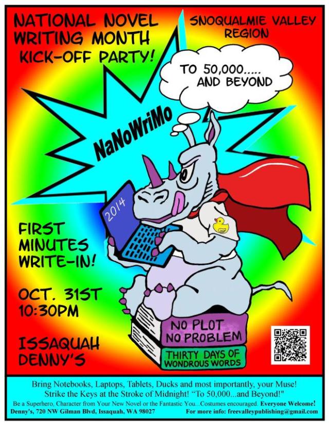NaNo Kickoff flyer 2014